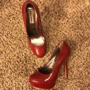 Steve Madden Red Platform Pumps